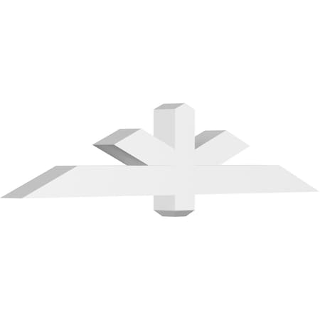 Ekena Millwork Kennewick Architectural Grade PVC Gable Bracket, 60"W x 12 1/2"H x 4"D x 4"F, 5/12 Pitch GBP060X13X0404KEN00